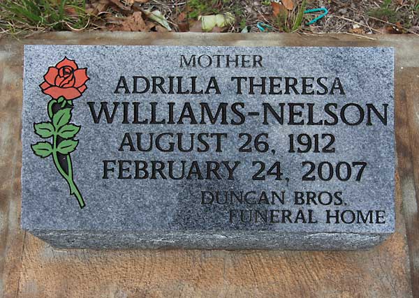 ADRILLA WILLIAMS-NELSON Gravestone Photo