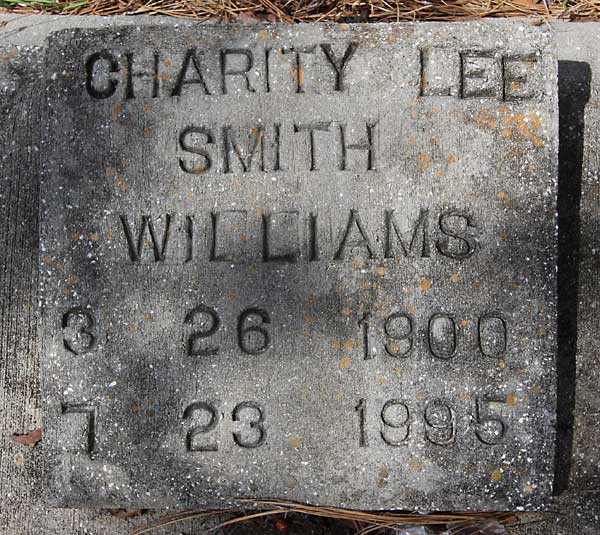 CHARITY LEE SMITH WILLIAMS Gravestone Photo