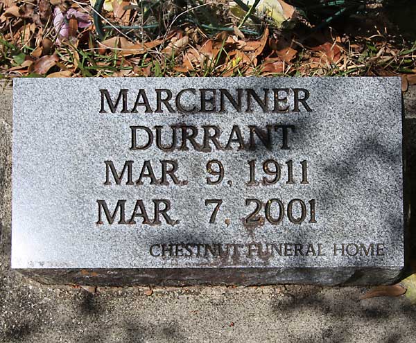 MARCENNER DURANT Gravestone Photo