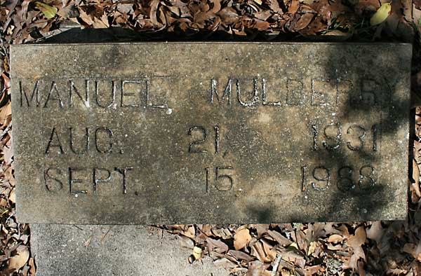 MANUEL MULBERRY Gravestone Photo