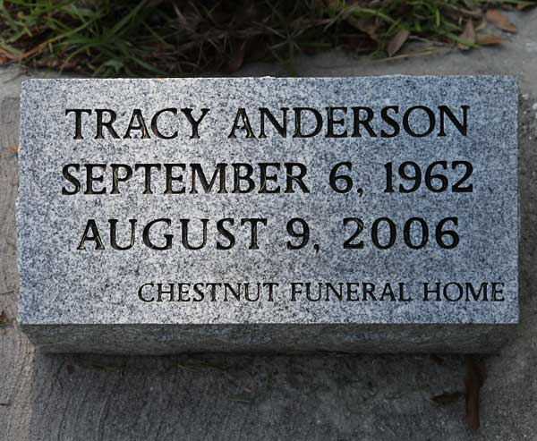 Tracy Anderson Gravestone Photo