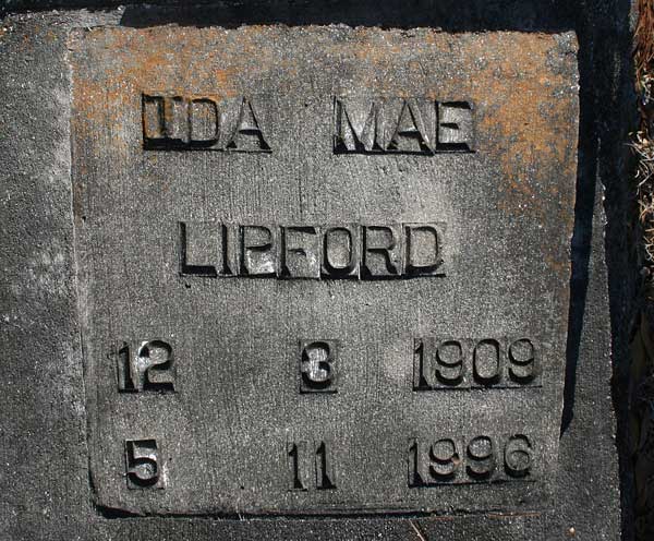 Ida Mae Lipford Gravestone Photo