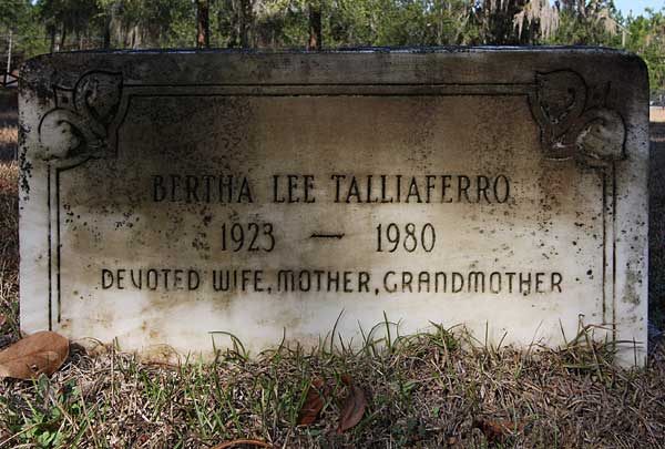 Bertha Lee Talliaferro Gravestone Photo