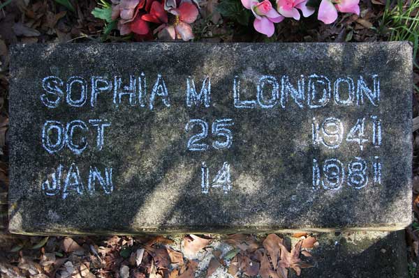 Sophia M. London Gravestone Photo