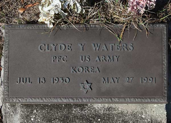 Clyde Y. Waters Gravestone Photo