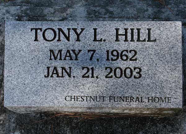 Tony L. Hill Gravestone Photo