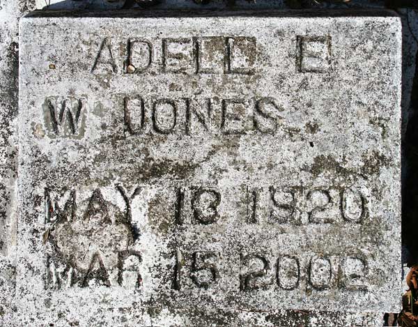 Adell E. W. Jones Gravestone Photo