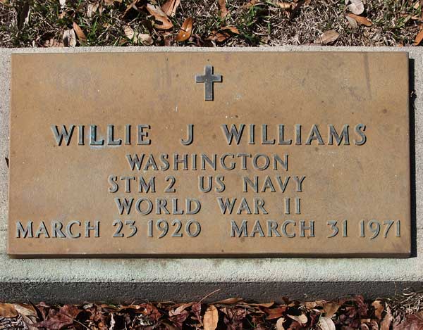 Willie J. Williams Gravestone Photo