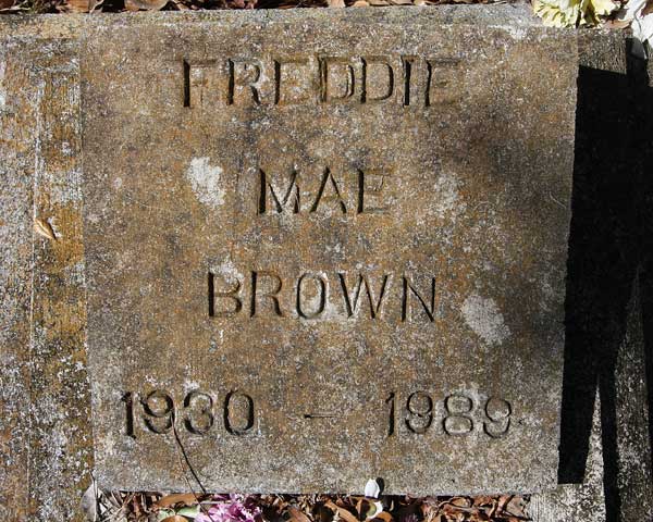 Freddie Mae Brown Gravestone Photo