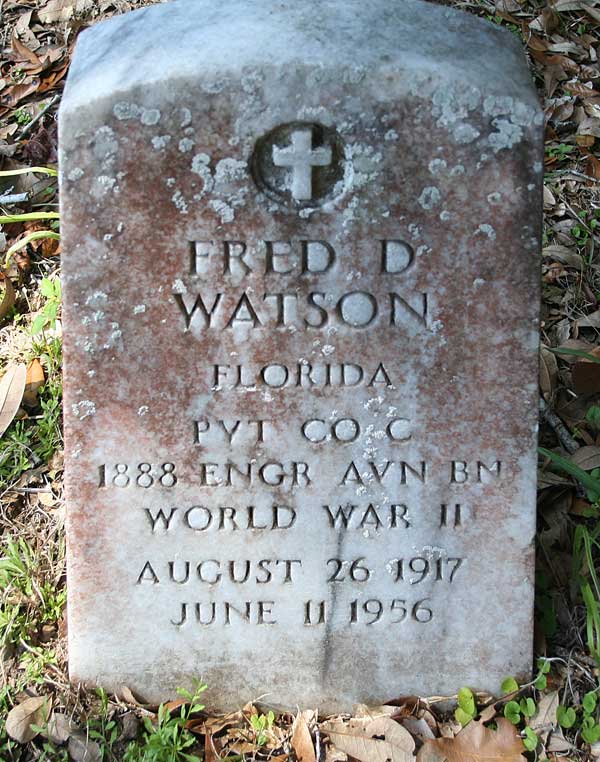 Fred D. Watson Gravestone Photo