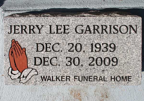 Jerry Lee Garrison Gravestone Photo