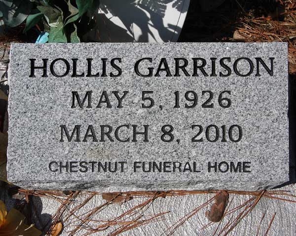 Hollis Garrison Gravestone Photo