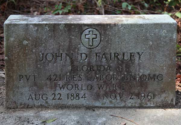 John D. Fairley Gravestone Photo