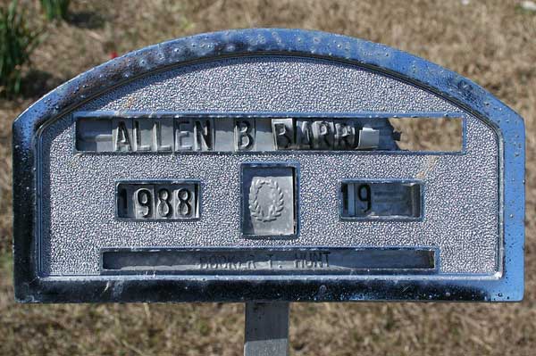 Allen B. Barr Gravestone Photo