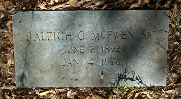 Raleigh O. McEwen Gravestone Photo