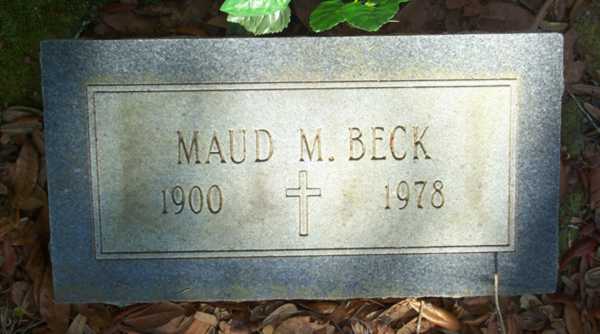 Maud M. Beck Gravestone Photo