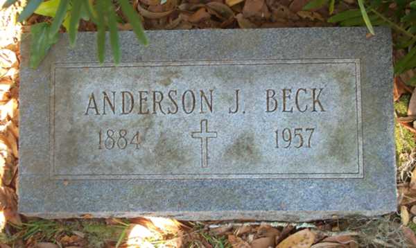Anderson J. Beck Gravestone Photo