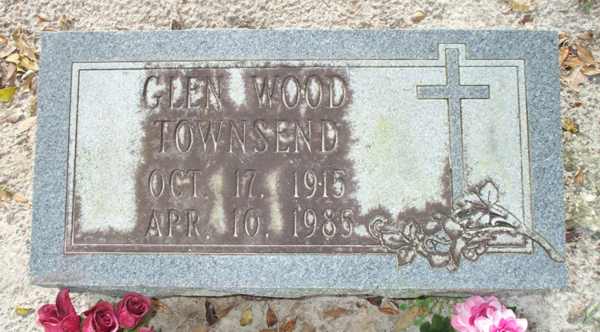 Glen Wood Townsend Gravestone Photo