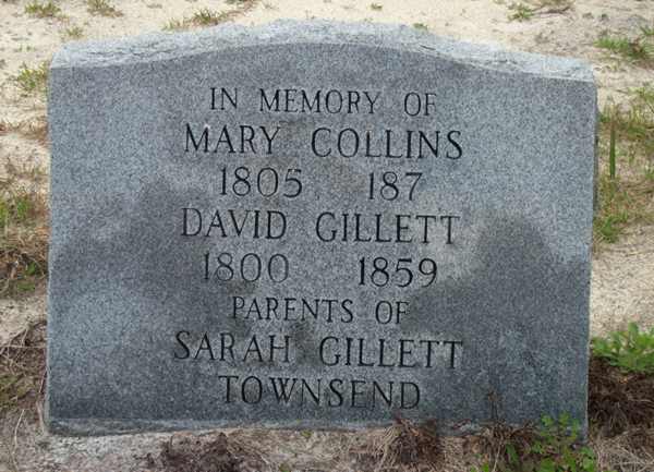 Mary Collins & David Gillett Gravestone Photo