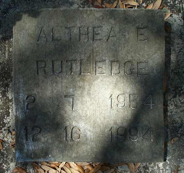 Althea E. Rutledge Gravestone Photo