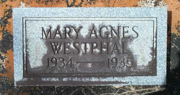 Mary Agnes Westphal Gravestone Photo