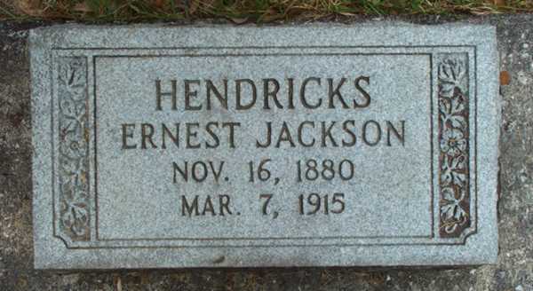 Ernest Jackson Hendricks Gravestone Photo