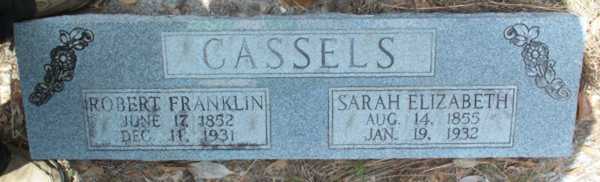 Robert Franklin & Sarah Elizabeth Cassels Gravestone Photo