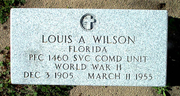 Louis A. Wilson Gravestone Photo