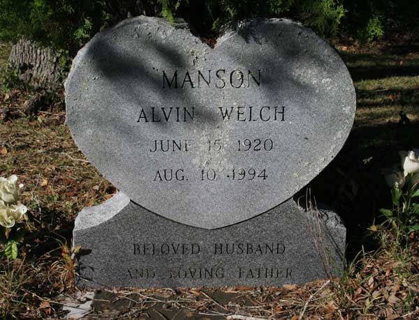 ALVIN WELCH MANSON Gravestone Photo