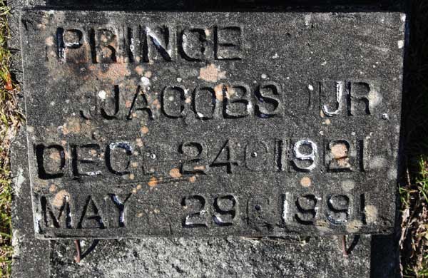 PRINCE JACOBS Gravestone Photo