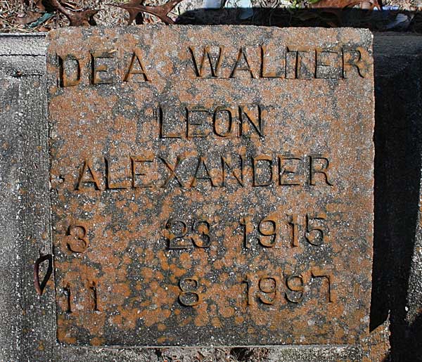 Walter Leon Alexander Gravestone Photo