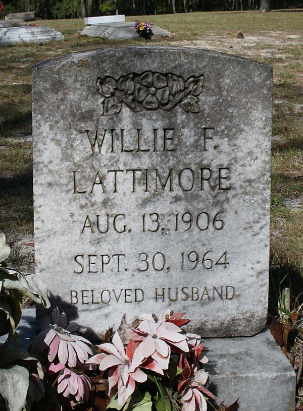 Willie F. Lattimore Gravestone Photo
