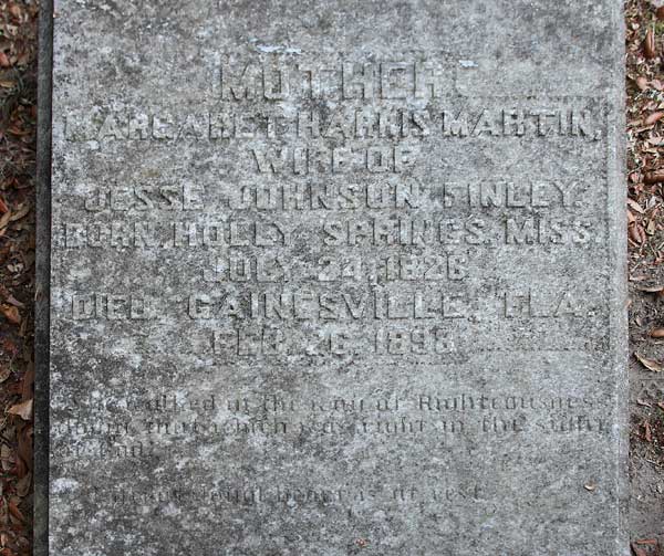 Margaret Harris Martin Finley Gravestone Photo