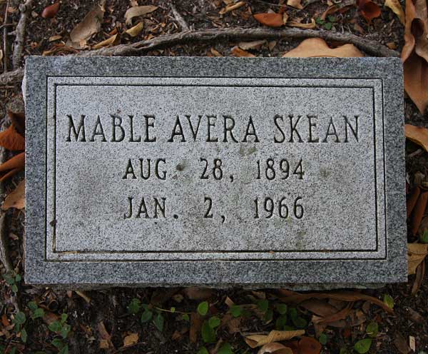 Mable Avera Skean Gravestone Photo