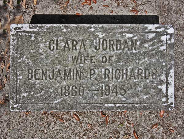 Clara Jordan Richards Gravestone Photo