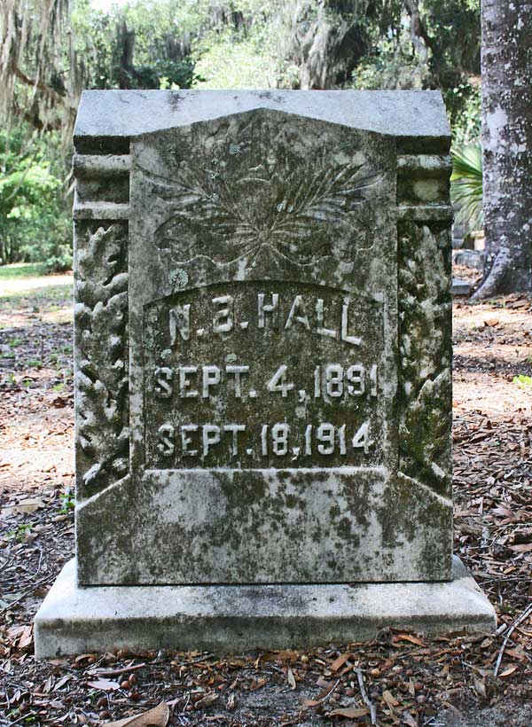 N.B. Hall Gravestone Photo