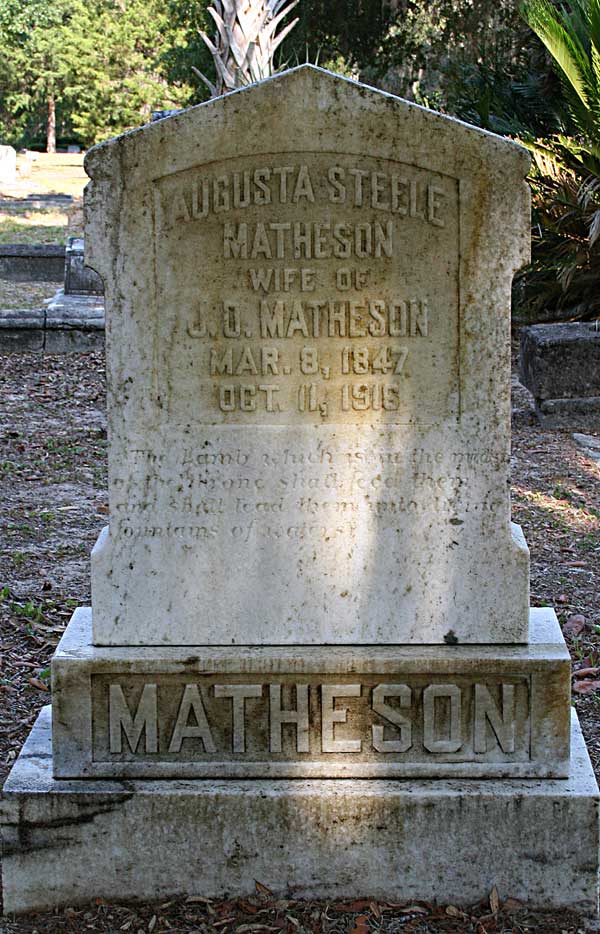 Augusta Steele Matheson Gravestone Photo