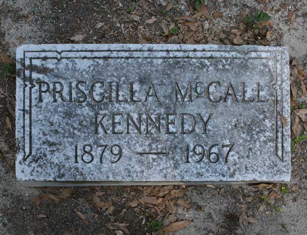 Priscilla McCall Kennedy Gravestone Photo