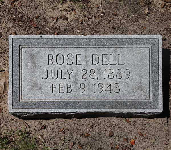 Rose Dell Gravestone Photo