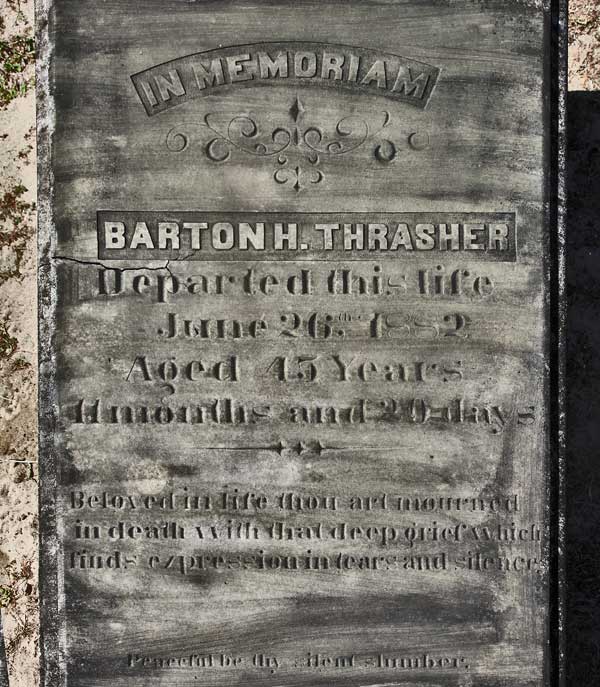 Barton H. Thrasher Gravestone Photo