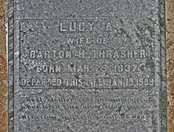 Lucy A. Thrasher Gravestone Photo