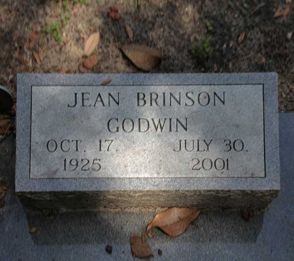 Jean Brinson Godwin Gravestone Photo