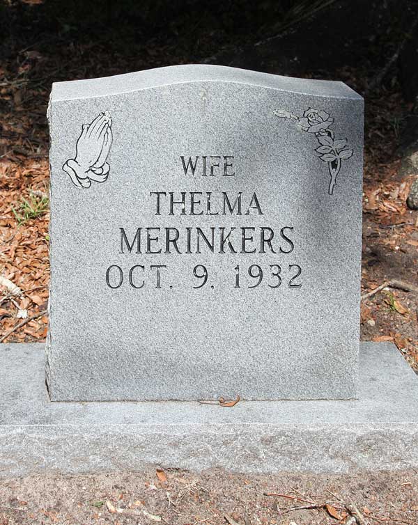 Thelma Merinkers Gravestone Photo