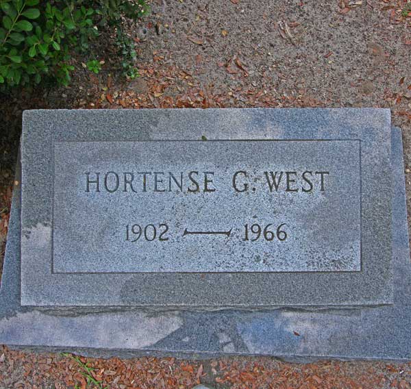 Hortence G. West Gravestone Photo