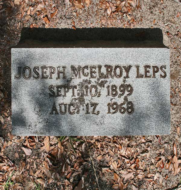 Joseph McElroy Leps Gravestone Photo
