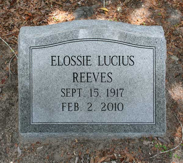 Elossie Lucius Reeves Gravestone Photo