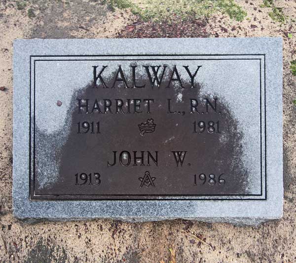 Harriet L. & John W. Kalway Gravestone Photo
