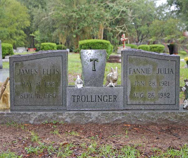 James Ellis & Fannie Julia Trollinger Gravestone Photo