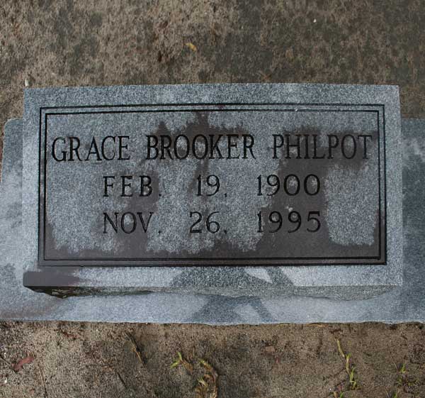 Grace Brooker Philpot Gravestone Photo