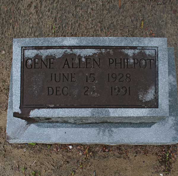 Gene Allen Philpot Gravestone Photo